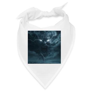 Zorn der Götter – Slawischer Dämon des Sturms - Bandana - Weiß - Vorne