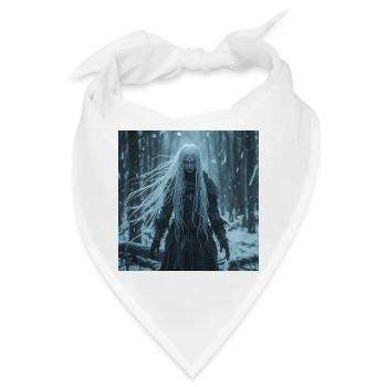 Lady of Winter – Slawische Marzanna Dark Fantasy - Bandana - Weiß - Vorne