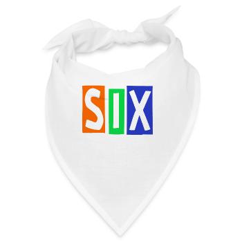 SIX Seven Straßentypografie - Bandana - Weiß - Vorne