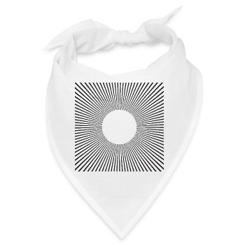 Design von Sunburst-Radiallinien - Bandana - Weiß - Vorne