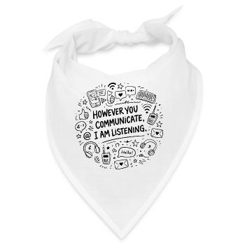 Kommunikations-Zuhörer-Psychologe Prof. Gift - Bandana - Weiß - Vorne