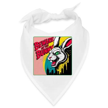 Böser Hase Horror Comic Style - Bandana - Weiß - Vorne