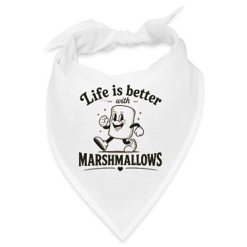 Das Leben ist besser mit Marshmallows - Bandana - Weiß - Vorne