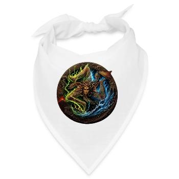 Sicilia n'do cori – trinacria-Sturm-Ausgabe - Bandana - Weiß - Vorne