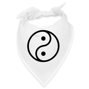 Ying Yang - Bandana - Weiß - Vorne