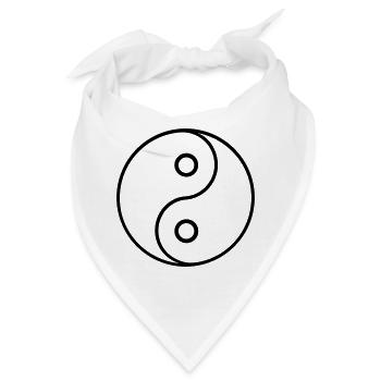 Ying Yang - Bandana - Weiß - Vorne
