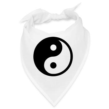 Ying Yang - Bandana - Weiß - Vorne