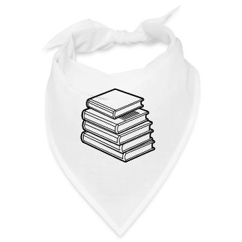 Bücherstapel - Bandana - Weiß - Vorne