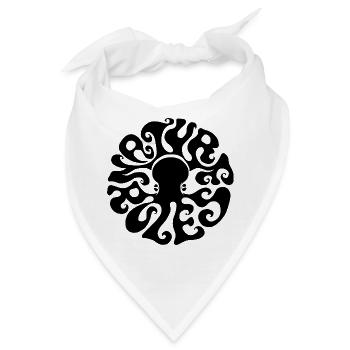 Oktopus nature rules ! klasse sixties Typo  - Bandana - Weiß - Vorne