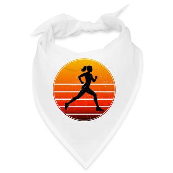 Geschenkidee für eine Running mit Running - Bandana - Weiß - Vorne