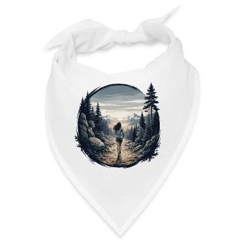 Weibliche Trailrunnerin - Bandana - Weiß - Vorne