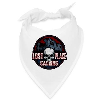 Lost Place Caching - Bandana - Weiß - Vorne
