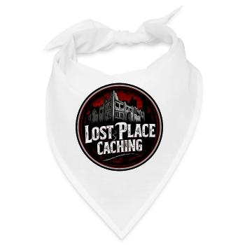 Lost Place Caching Logo - Bandana - Weiß - Vorne