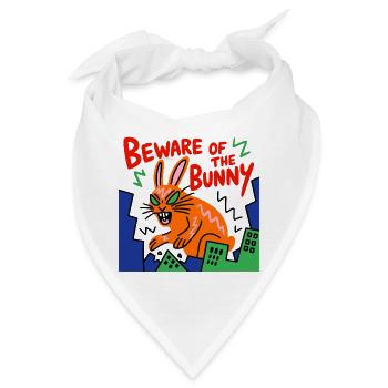 Warnung vor dem Bunny Neon-Stadt - Bandana - Weiß - Vorne