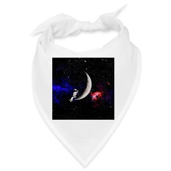 Astronaut auf der Mondsichelnebel - Bandana - Weiß - Vorne