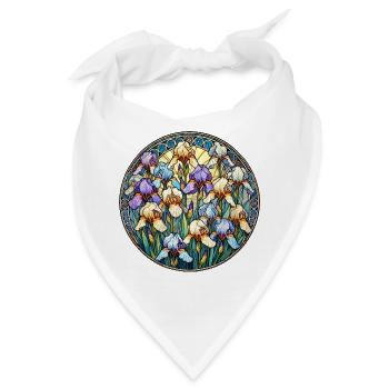 Iris-Buntglas-Kreis - Bandana - Weiß - Vorne