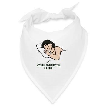 Meine Seele findet Ruhe in der geistlichen Kunst des Herrn - Bandana - Weiß - Vorne