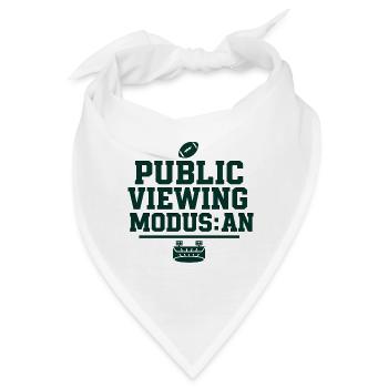 Public Viewing Modus An - Bandana - Weiß - Vorne