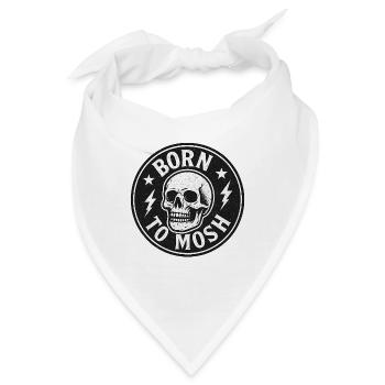 Born to Mosh Skull Circle - Bandana - Weiß - Vorne