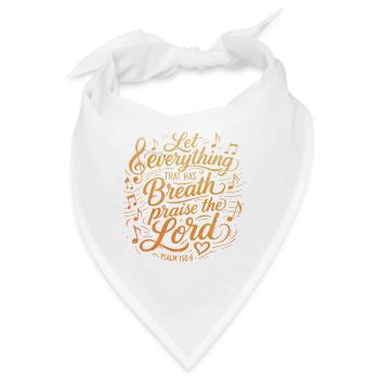 Psalm 150 - Bibelvers Lettering - Bandana - Weiß - Vorne