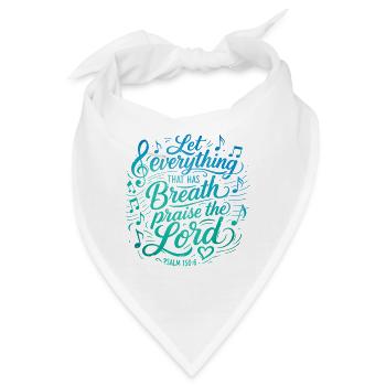 Psalm 150 - Bibelvers Lettering - Bandana - Weiß - Vorne