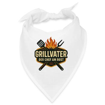 Grillvater – Der Chef am Rost - Bandana - Weiß - Vorne