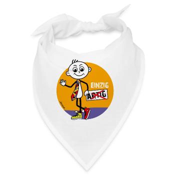 Einzig nicht artiger Strichel. Einzigartig frech - Bandana - Weiß - Vorne