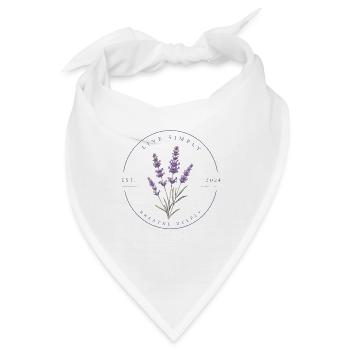 Lavendel - Bandana - Weiß - Vorne