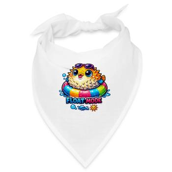 Float Mode Pufferfisch - Bandana - Weiß - Vorne