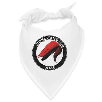 Wohlstand für Aale -  - Bandana - Weiß - Vorne