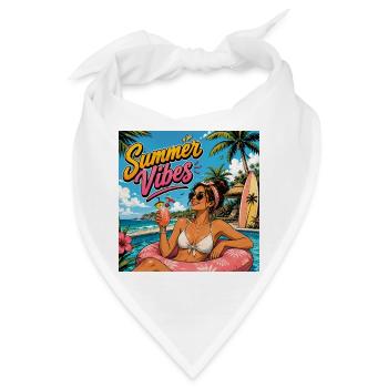 Summer Vibes  - Bandana - Weiß - Vorne