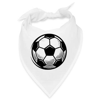 Fußball Ball Fußballverein Public Viewing - Bandana - Weiß - Vorne