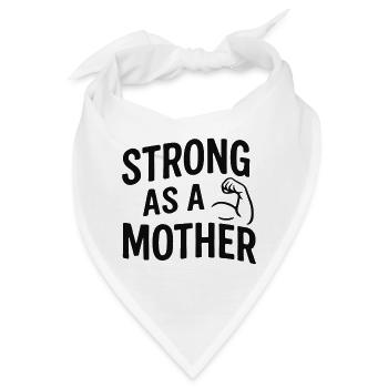 Strong as a mother – Power Mama mit Bizeps - Bandana - Weiß - Vorne