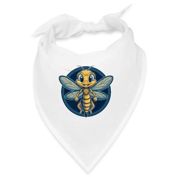 Dragonfly Kawaii Maskottchen Cartoon Clipart Logo Abzeichen - Bandana - Weiß - Vorne
