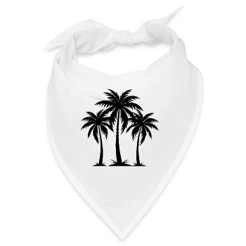 Palme - Bandana - Weiß - Vorne