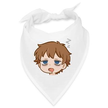 Schlummernder Chibi mit Zzz - Bandana - Weiß - Vorne
