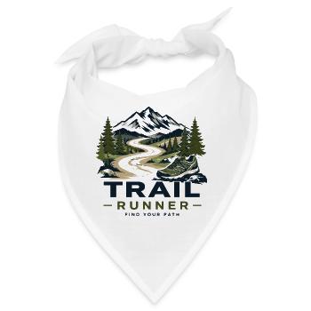 Trailrunner – Finde deinen Weg - Bandana - Weiß - Vorne