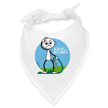 Figur Strichel: Steh auf dem Garten Schlauch. - Bandana - Weiß - Vorne