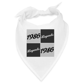 1986 Legends Script Collage - Bandana - Weiß - Vorne