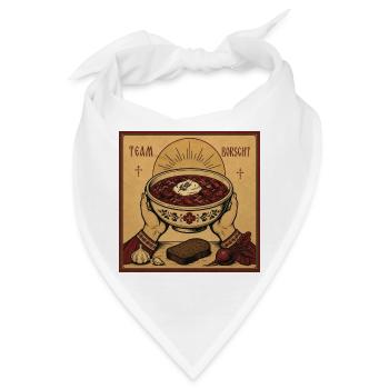 Ikone "Team Borscht" - Bandana - Weiß - Vorne