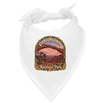 Canyonlands National Park USA Utah Wandern Vintage - Bandana - Weiß - Vorne