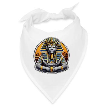 Ägyptischer Pharao in farbenfroher Vektor - Bandana - Weiß - Vorne