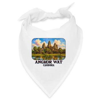 Angkor Wat Kambodscha  - Bandana - Weiß - Vorne