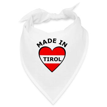 Tirol Herzflagge Rot Weiß - Bandana - Weiß - Vorne