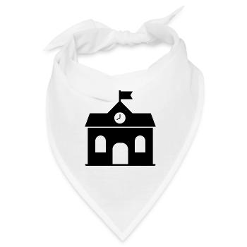 Schule - Bandana - Weiß - Vorne