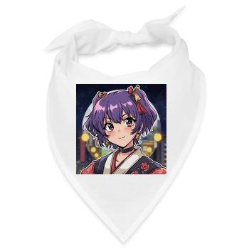 Manga-Stil-Aufkleber - Bandana - Weiß - Vorne