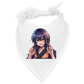 Manga-Stil-Aufkleber - Bandana - Weiß - Vorne