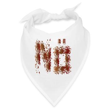 Nein Nö Flecken - Bandana - Weiß - Vorne