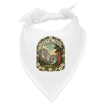 Yosemite National Park USA California Vintage - Bandana - Weiß - Vorne