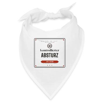 Kontrollierter Absturz – JGA-Crew - Bandana - Weiß - Vorne